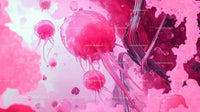 Surreal Pink Organic Shapes in Abstract Art