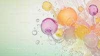 Vibrant Abstract Bubbles in Pastel Liquid Motion