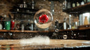 Red Rose Suspended in Water-Filled Glass Orb