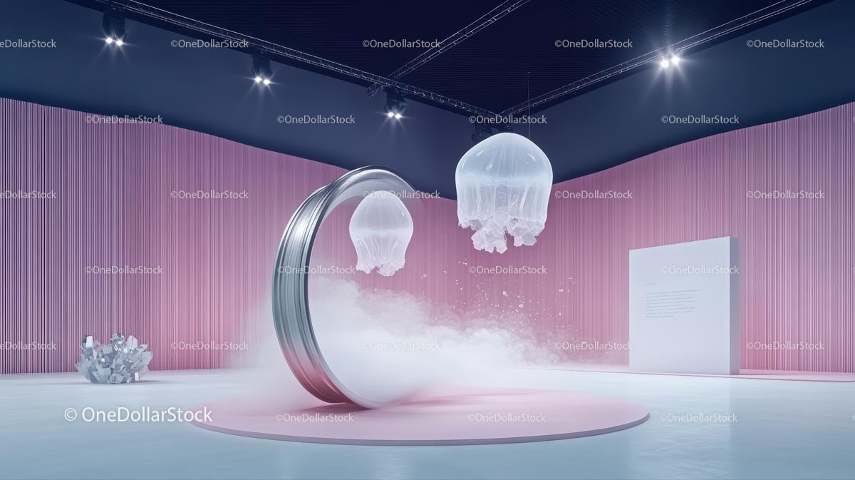 Surrealistyczna instalacja meduz w Pink Art Gallery
