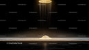 Golden Beam Shining on Futuristic Abstract Surface
