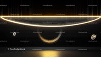 Futuristic Abstract Light Sphere with Cosmic Elements