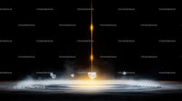 Mystical Cosmic Light with Glowing Energy and Particles