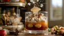 Refreshing Autumn Cocktail with Ice and Garnish
