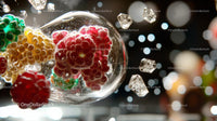 Colorful Candies Enclosed in Glass Bubbles