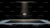 Glowing Crystal Object in Dark Futuristic Setting