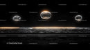 Asteroids Hovering Over a Glowing Cosmic Horizon