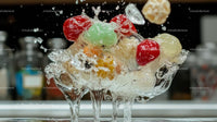 Vibrant Candy Splash in Water Motion