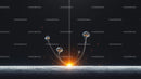 Futuristic Light Beams with Glowing Particles