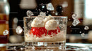 Refreshing Cocktail with Red Berries and Ice Splash