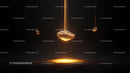 Floating Glowing Stones in Ethereal Light