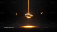 Floating Glowing Stones in Ethereal Light
