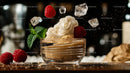 Refreshing Dessert with Whipped Cream and Raspberries