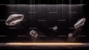 Floating Crystals on a Dark Background