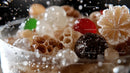 Colorful Dessert Toppings on Refreshing Ice Cream