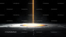 Futuristic Glowing Laser Beam in Dark Sci-Fi Scene