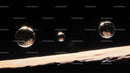 Futuristic Cosmic Spheres Over a Surreal Planet