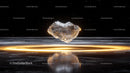 Futuristic Floating Rock with Glowing Circle