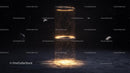 Futuristic Cosmic Portal with Glowing Light