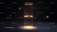 Futuristic Cosmic Portal with Glowing Light