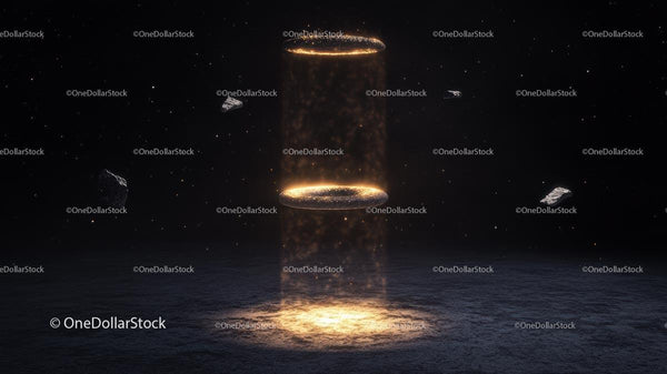 Futuristic Cosmic Portal with Glowing Light