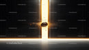 Floating Rock in Glowing Energy Burst