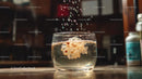 Effervescent Drink in Glass with Rising Bubbles