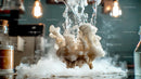 Dynamic Chemical Reaction with Bubbling Liquid Explosion
