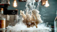 Dynamic Chemical Reaction with Bubbling Liquid Explosion