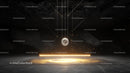 Futuristic Glowing Sphere in Dark Ambient Setting