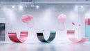 Contemporary Abstract Art Installation in Minimalist Space