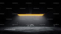 Futuristic Neon Light Over Dark Water Surface