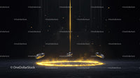 Futuristic Sci-Fi Concept with Glowing Digital Elements