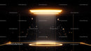 Futuristic Glowing Light Beam with Floating Particles