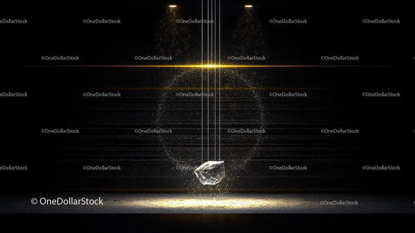 Dramatic Pendulum with Glowing Effect on Dark Background
