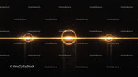 Glowing Gold Spheres on Futuristic Black Background