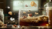 High-Speed Coffee Splash with Brown Sugar in Glass