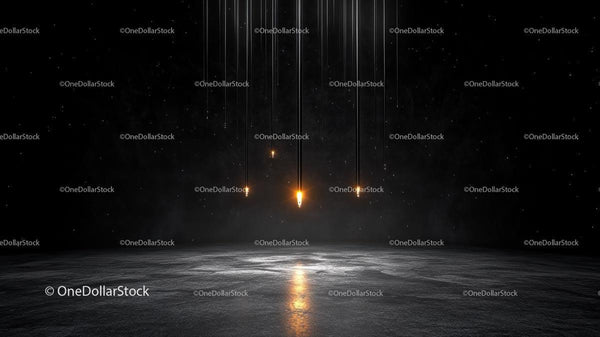 Meteors Falling in a Starry Night Sky