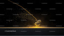 Meteor Trajectory Glowing in Night Sky