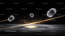 Spectacular Meteor Shower Over Lunar Surface