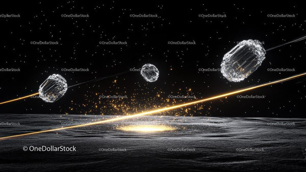 Spectacular Meteor Shower Over Lunar Surface