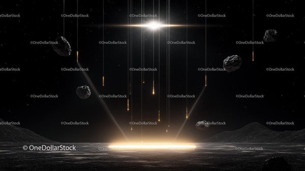 Spectacular Meteor Shower in a Starry Night Sky