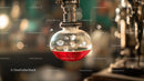 Laboratory Experiment with Floating Ice and Red Liquid