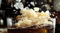 Refreshing Fizzy Drink with Ice Cubes and Tapioca Pearls