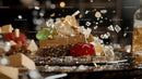 Exquisite Chocolate Dessert with Gold Leaf Decoration