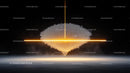 Illuminated Crystal with Laser Light in Futuristic Setting