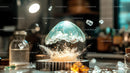Floating Bubble and Dynamic Splash in Surreal Setting