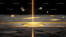 Futuristic Laser Beam with Floating Crystals