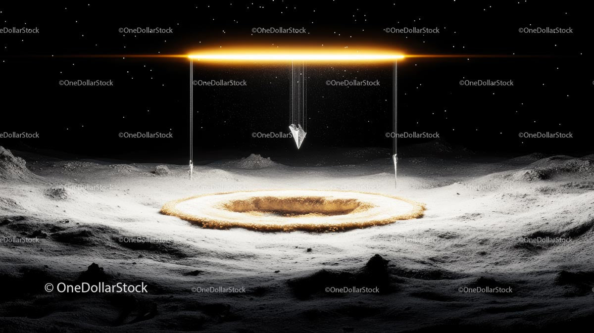 Futurystyczne zjawisko świetlne na kraterze Alien