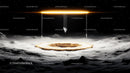 Futuristic Light Phenomenon on Alien Crater